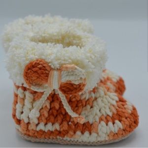 Crochet baby shoes handmade